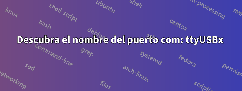 Descubra el nombre del puerto com: ttyUSBx