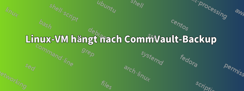 Linux-VM hängt nach CommVault-Backup