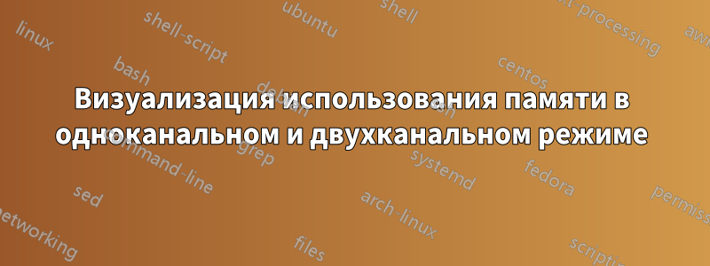 Визуализация использования памяти в одноканальном и двухканальном режиме