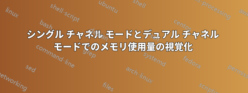 シングル チャネル モードとデュアル チャネル モードでのメモリ使用量の視覚化