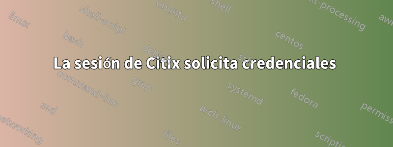 La sesión de Citix solicita credenciales