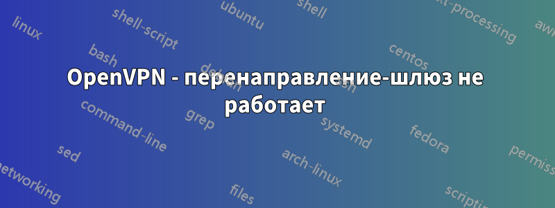 OpenVPN - перенаправление-шлюз не работает