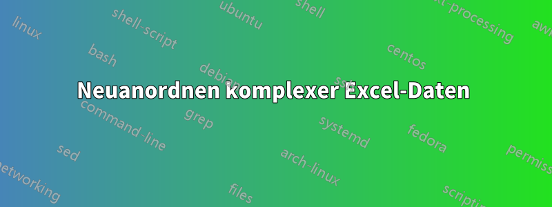 Neuanordnen komplexer Excel-Daten