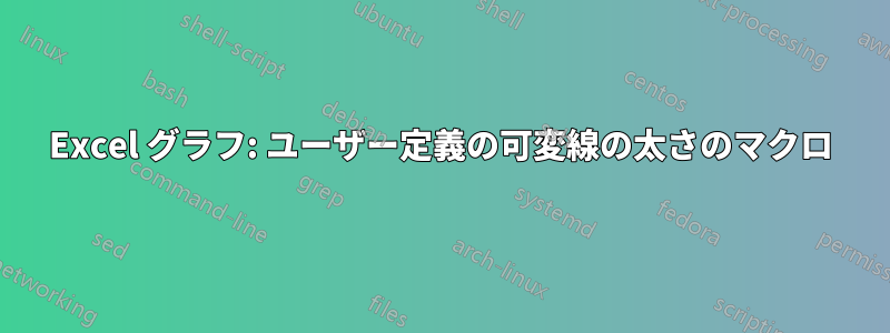 Excel グラフ: ユーザー定義の可変線の太さのマクロ