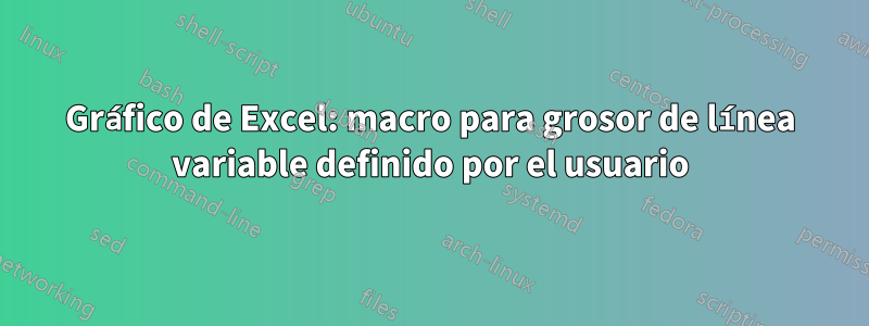 Gráfico de Excel: macro para grosor de línea variable definido por el usuario