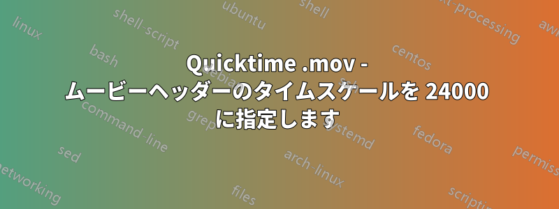 Quicktime .mov - ムービーヘッダーのタイムスケールを 24000 に指定します