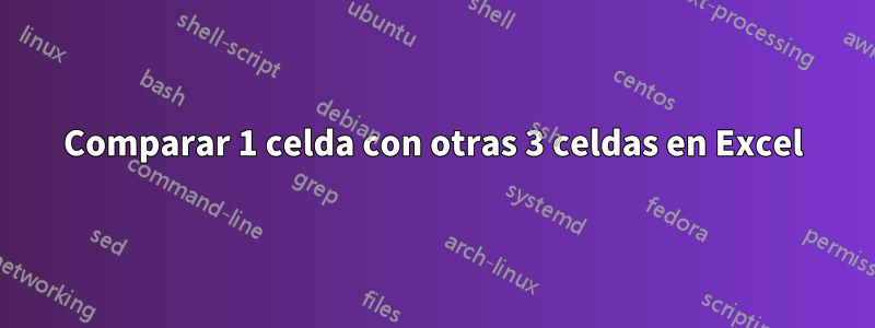 Comparar 1 celda con otras 3 celdas en Excel