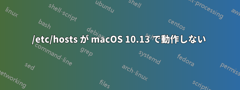 /etc/hosts が macOS 10.13 で動作しない