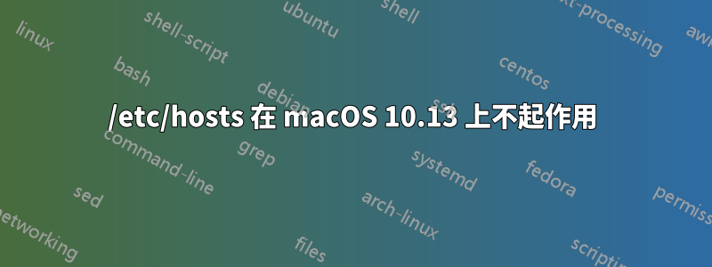 /etc/hosts 在 macOS 10.13 上不起作用