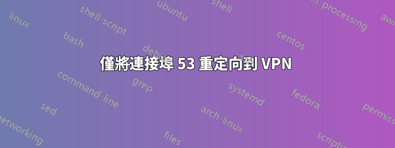 僅將連接埠 53 重定向到 VPN