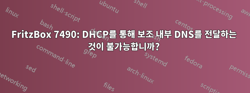 FritzBox 7490: DHCP를 통해 보조 내부 DNS를 전달하는 것이 불가능합니까?