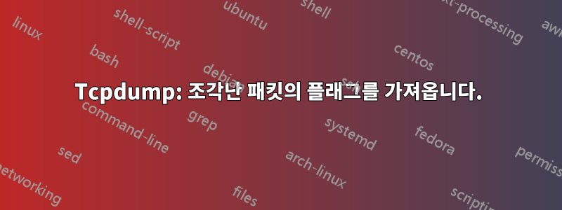 Tcpdump: 조각난 패킷의 플래그를 가져옵니다.