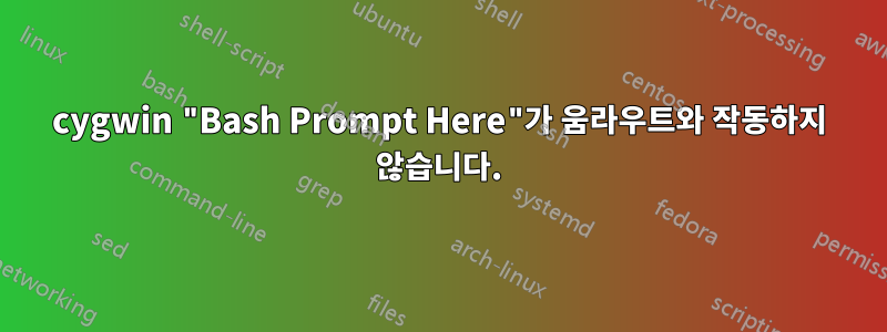 cygwin "Bash Prompt Here"가 움라우트와 작동하지 않습니다.