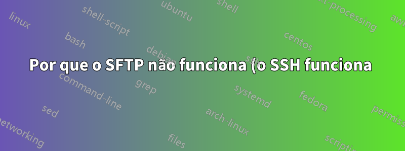 Por que o SFTP não funciona (o SSH funciona)?