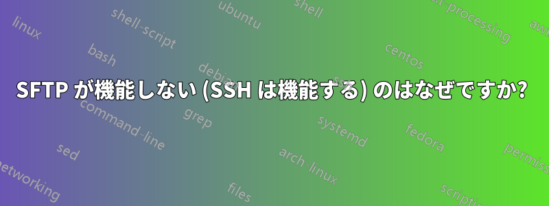 SFTP が機能しない (SSH は機能する) のはなぜですか?