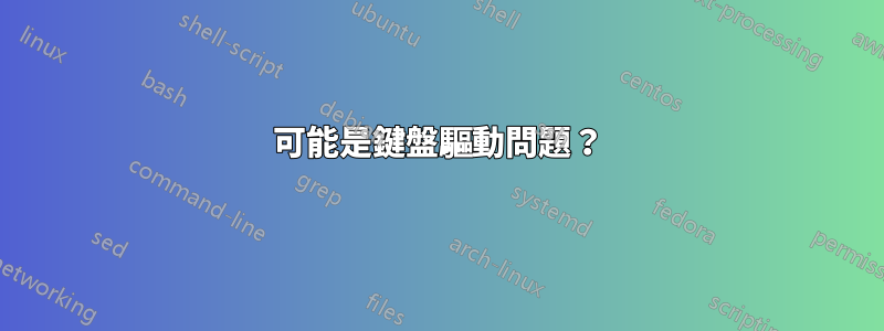 可能是鍵盤驅動問題？