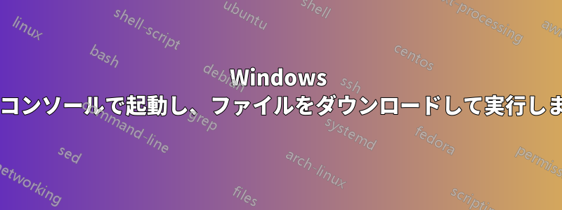 Windows を回復コンソールで起動し、ファイルをダウンロードして実行しますか?