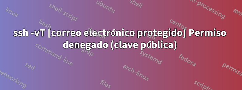 ssh -vT [correo electrónico protegido] Permiso denegado (clave pública)