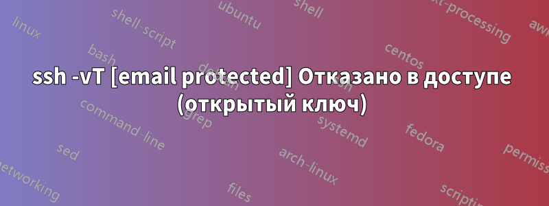 ssh -vT [email protected] Отказано в доступе (открытый ключ)