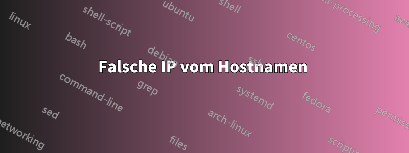 Falsche IP vom Hostnamen