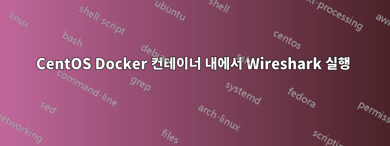 CentOS Docker 컨테이너 내에서 Wireshark 실행