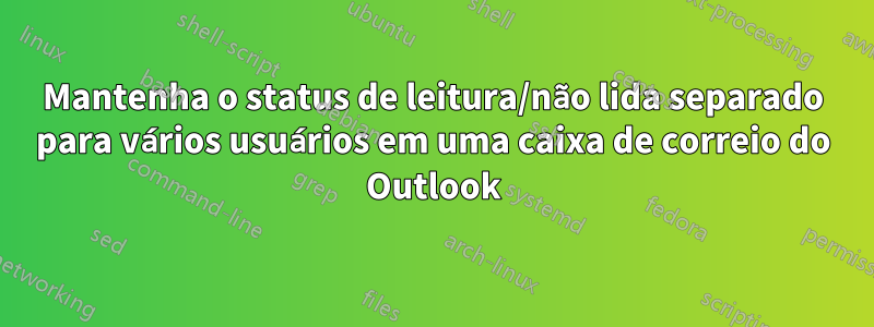 Mantenha o status de leitura/não lida separado para vários usuários em uma caixa de correio do Outlook