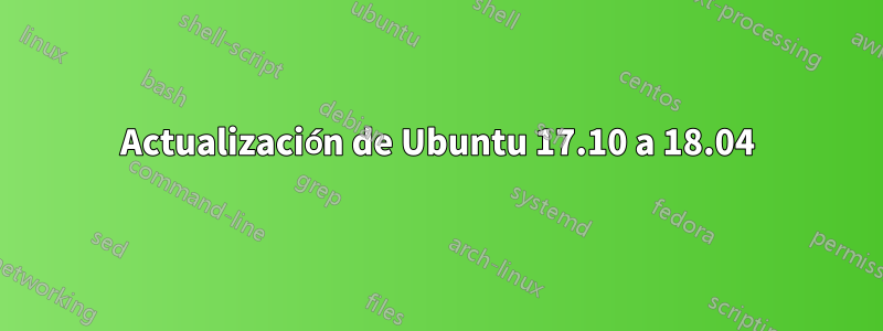 Actualización de Ubuntu 17.10 a 18.04