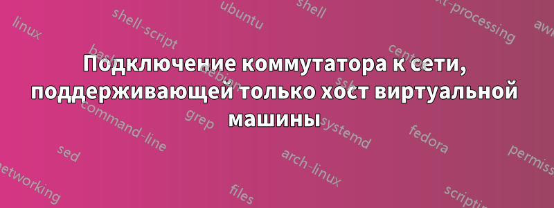 Подключение коммутатора к сети, поддерживающей только хост виртуальной машины