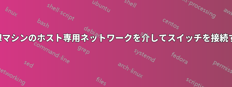 仮想マシンのホスト専用ネットワークを介してスイッチを接続する