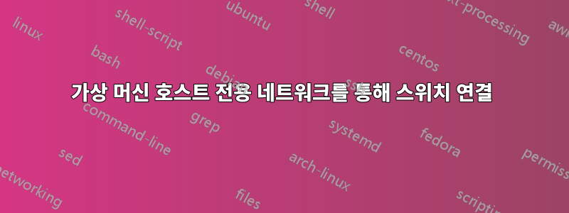 가상 머신 호스트 전용 네트워크를 통해 스위치 연결