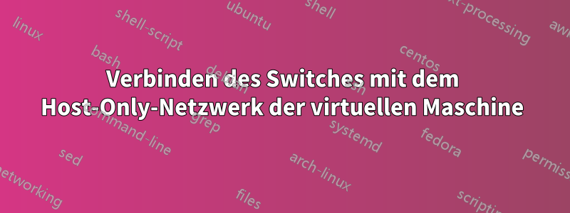 Verbinden des Switches mit dem Host-Only-Netzwerk der virtuellen Maschine