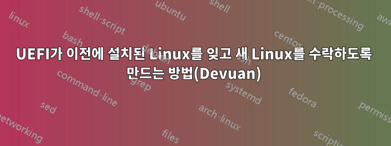 UEFI가 이전에 설치된 Linux를 잊고 새 Linux를 수락하도록 만드는 방법(Devuan)