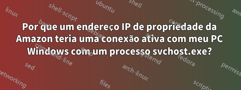 Por que um endereço IP de propriedade da Amazon teria uma conexão ativa com meu PC Windows com um processo svchost.exe?