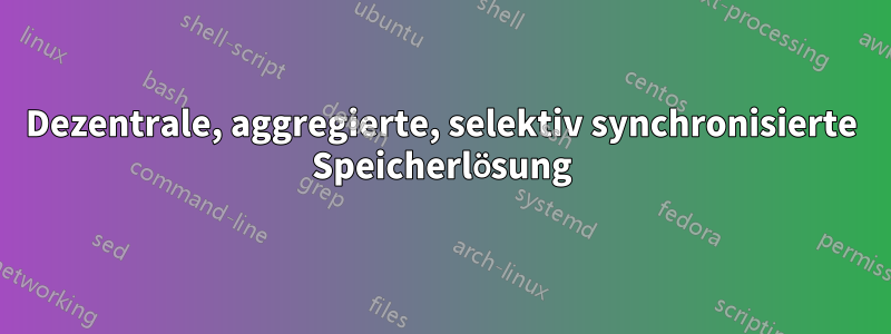 Dezentrale, aggregierte, selektiv synchronisierte Speicherlösung