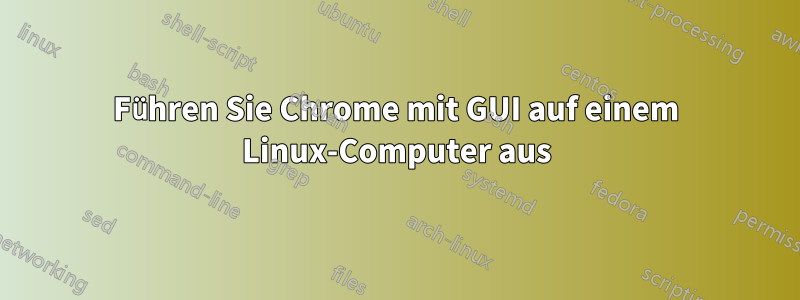 Führen Sie Chrome mit GUI auf einem Linux-Computer aus