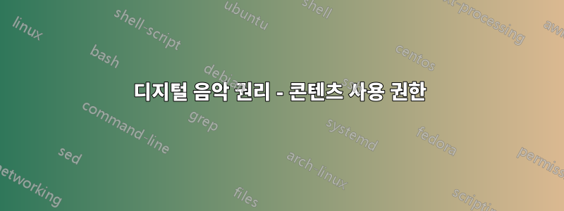 디지털 음악 권리 - 콘텐츠 사용 권한