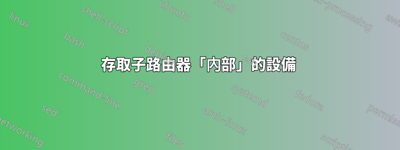 存取子路由器「內部」的設備