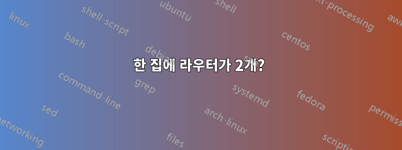 한 집에 라우터가 2개?