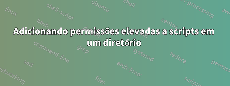 Adicionando permissões elevadas a scripts em um diretório