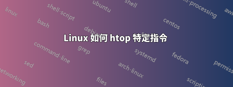 Linux 如何 htop 特定指令