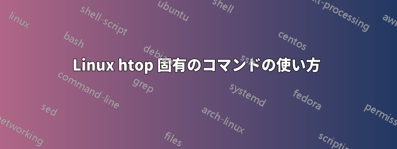 Linux htop 固有のコマンドの使い方