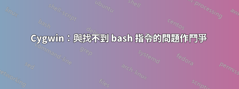 Cygwin：與找不到 bash 指令的問題作鬥爭