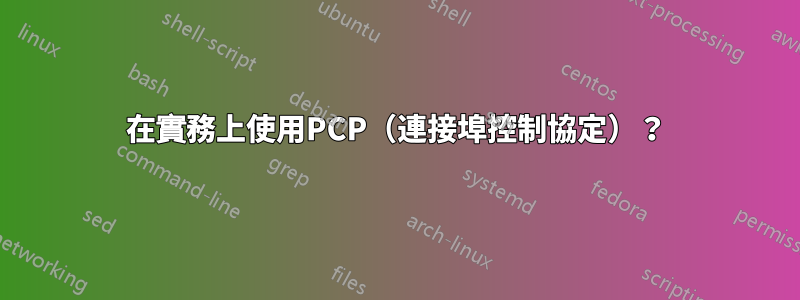 在實務上使用PCP（連接埠控制協定）？
