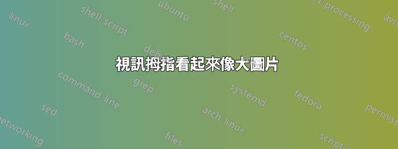視訊拇指看起來像大圖片
