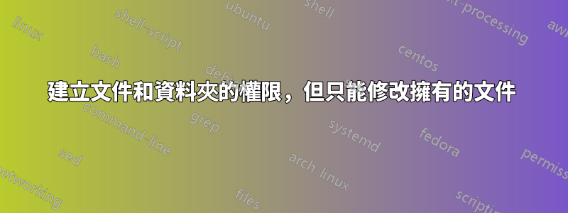 建立文件和資料夾的權限，但只能修改擁有的文件