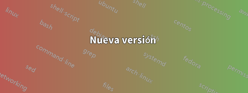 Nueva versión