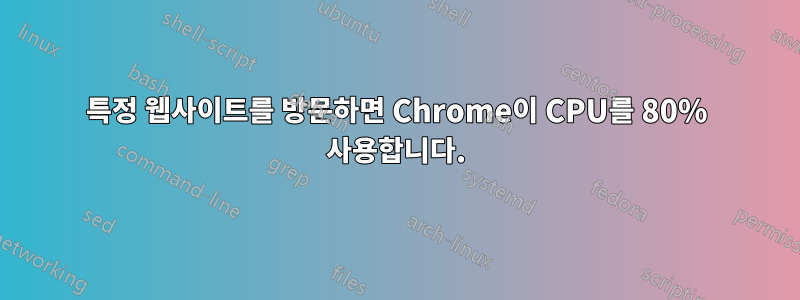 특정 웹사이트를 방문하면 Chrome이 CPU를 80% 사용합니다.