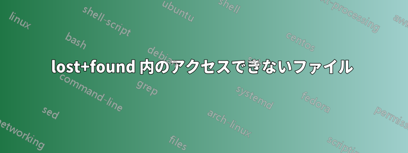 lost+found 内のアクセスできないファイル