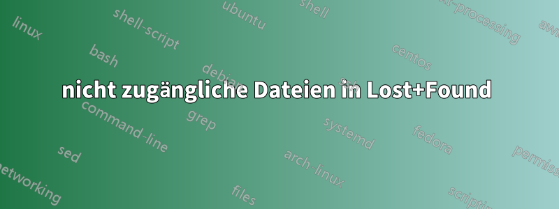 nicht zugängliche Dateien in Lost+Found