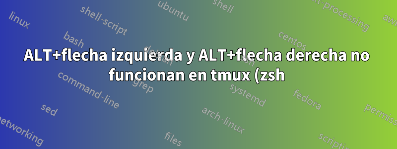 ALT+flecha izquierda y ALT+flecha derecha no funcionan en tmux (zsh) en Mac OSX